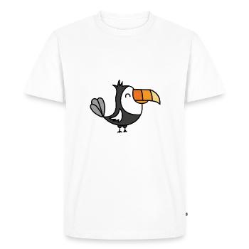 Tukan Vogel Caraïbes - T-shirt Premium bio Homme - blanc - Devant - Nico (187cm)