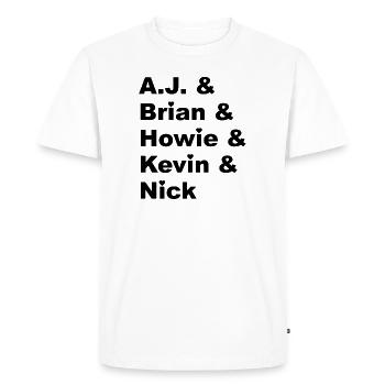 Chemise de fan des années 90 - T-shirt Premium bio Homme - blanc - Devant - Nico (187cm)