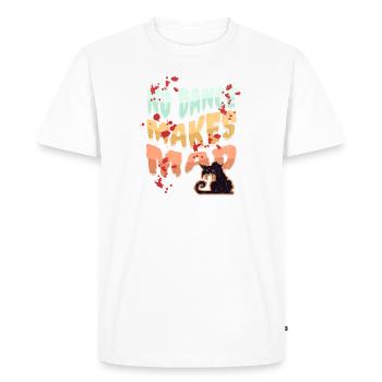 Pas de danse, Design de danse, Bad Cat, Style de dessin animé - T-shirt Premium bio Homme - blanc - Devant - Nico (187cm)