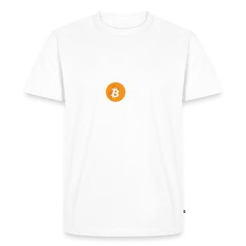 Bitcoin Plan B BTC Satoshi Crypto Hodl Maximalist - Men's Premium Organic T-Shirt - white - Front - Nico (187cm)