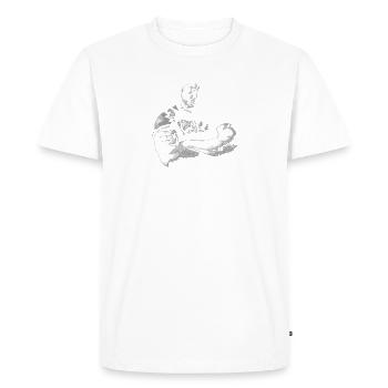 Homme fort - T-shirt Premium bio Homme - blanc - Devant - Nico (187cm)