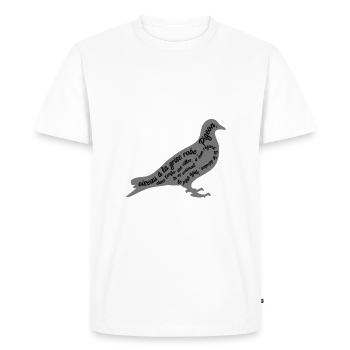 C'est arrivé près de chez vous - Poème Pigeon - T-shirt Premium bio Homme - blanc - Devant - Nico (187cm)