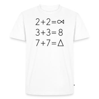 Hipster Math Ace Style de s'attendre triangle - T-shirt Premium bio Homme - blanc - Devant - Nico (187cm)