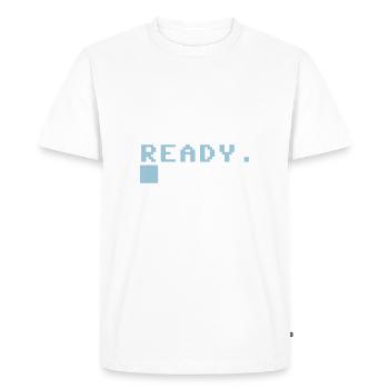 C64 Prêt Nerd Ordinateur rétro idée cadeau - T-shirt Premium bio Homme - blanc - Devant - Nico (187cm)