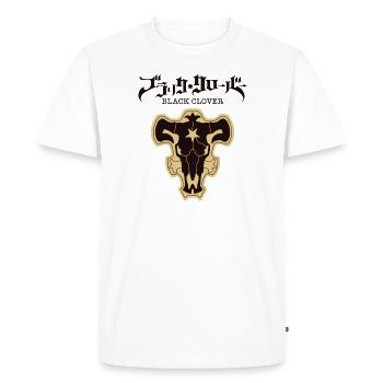 Trèfle noir - T-shirt Premium bio Homme - blanc - Devant - Nico (187cm)