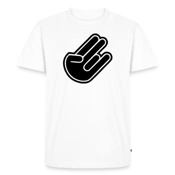 Cadeau de main de choc - T-shirt Premium bio Homme - blanc - Devant - Nico (187cm)