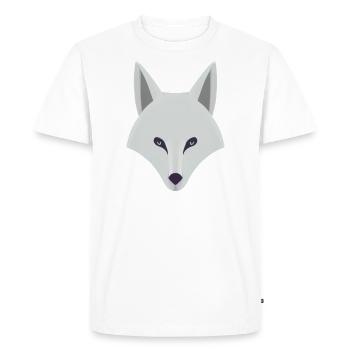RENARD DES SABLES STYLISÉ - T-shirt Premium bio Homme - blanc - Devant - Nico (187cm)