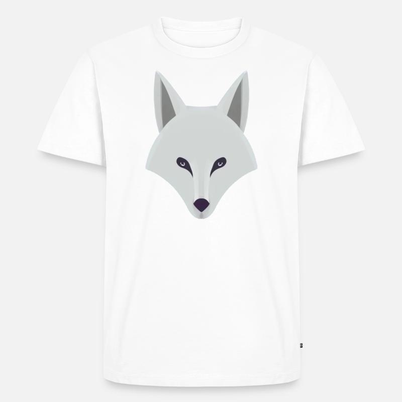 STILISIERTER SANDFUCHS - Männer Premium Bio T-Shirt - Weiß