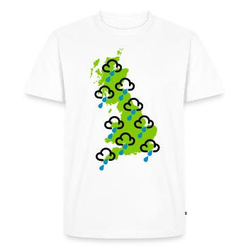 UK Wetter - Männer Premium Bio T-Shirt - Weiß - Vorne - Nico (187cm)