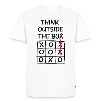 Think Outside The Box - Tik Tak Toe - T-shirt Premium bio Homme - blanc - Devant - Nico (187cm)