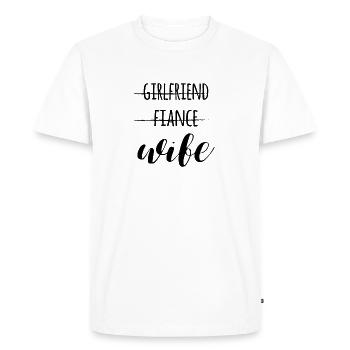 Mariage, amoureux, couple, mariage - T-shirt Premium bio Homme - blanc - Devant - Nico (187cm)
