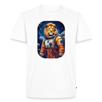 Lion dans l’espace 1.6 - T-shirt Premium bio Homme - blanc - Devant - Nico (187cm)