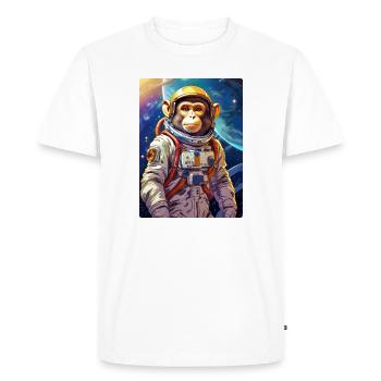 Monkey in Space 1.9 - Men's Premium Organic T-Shirt - white - Front - Nico (187cm)