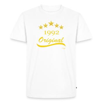 Born in 1992 - Men's Premium Organic T-Shirt - white - Front - Nico (187cm)