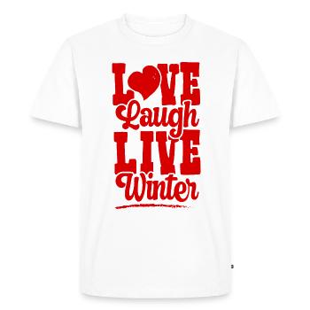 Love Live Winter - T-shirt Premium bio Homme - blanc - Devant - Nico (187cm)