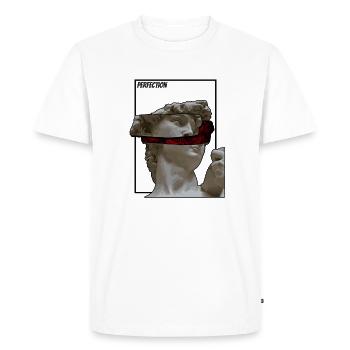 David Perfection - Men's Premium Organic T-Shirt - white - Front - Nico (187cm)