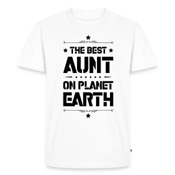 Meilleure tante disant - T-shirt Premium bio Homme - blanc - Devant - Nico (187cm)