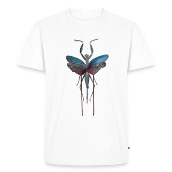 mante religieuse - T-shirt Premium bio Homme - blanc - Devant - Nico (187cm)