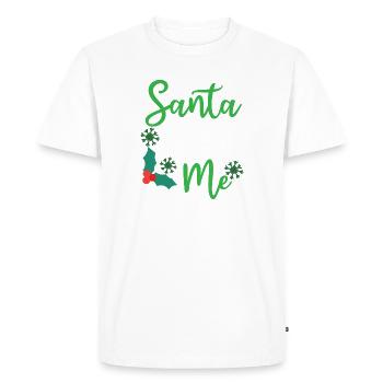 Le Père Noël me déteste Drôle de sarcasme de Noël - T-shirt Premium bio Homme - blanc - Devant - Nico (187cm)