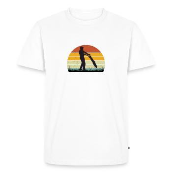 Meilleur monde Père Père Couple Couples Parents Papa papa - T-shirt Premium bio Homme - blanc - Devant - Nico (187cm)