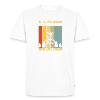 Disc Golf Disc-Golf Frisbee Tree Basket Drop - Men's Premium Organic T-Shirt - white - Front - Nico (187cm)
