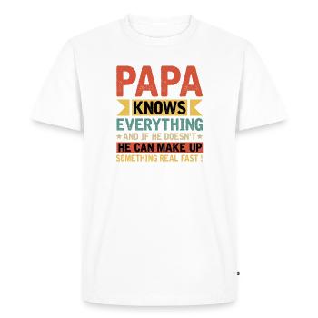 Dad Bad Influence - Cadeau du père - T-shirt Premium bio Homme - blanc - Devant - Nico (187cm)