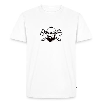 Grandpa Axe Throw Axe Throw Target Throw Axe Throw Pension - Men's Premium Organic T-Shirt - white - Front - Nico (187cm)