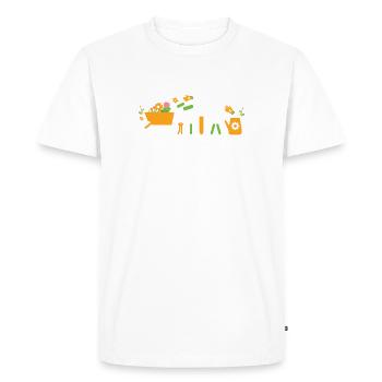 Jardinier - T-shirt Premium bio Homme - blanc - Devant - Nico (187cm)