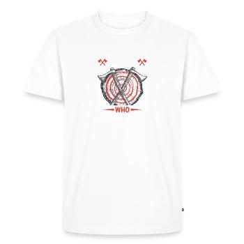 Lance-hache Fille Sports Femme Lancer hache Lancer hache Lancer - T-shirt Premium bio Homme - blanc - Devant - Nico (187cm)