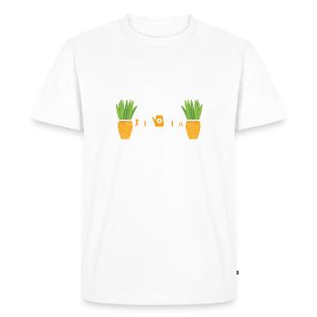 Locataire Jardin Retraite Pension Jardinier Hobby Jardinier - T-shirt Premium bio Homme - blanc - Devant - Nico (187cm)