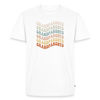 Parents Grands-parents Parentalité Grossesse grand-mère - T-shirt Premium bio Homme - blanc - Devant - Nico (187cm)