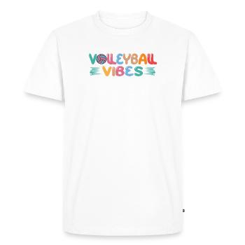 Volleyball Football Servir Joueur de volleyball - T-shirt Premium bio Homme - blanc - Devant - Nico (187cm)