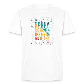 Super strong childminder funny gift idea Power - Men's Premium Organic T-Shirt - white - Front - Nico (187cm)