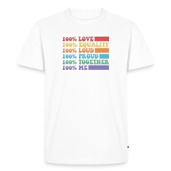 Gay Heart Gay Lesbian Lesbian Gift - Men's Premium Organic T-Shirt - white - Front - Nico (187cm)