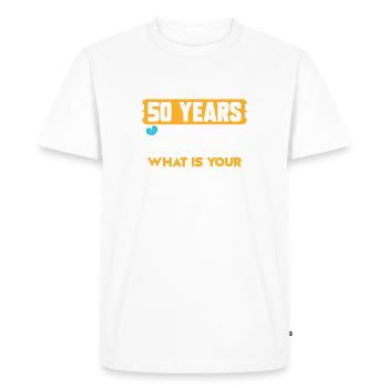 Noces d’or 50 ans cadeau de mariage - T-shirt Premium bio Homme - blanc - Devant - Nico (187cm)