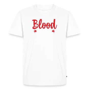 Blood donation Blood donors Blood donors - Men's Premium Organic T-Shirt - white - Front - Nico (187cm)