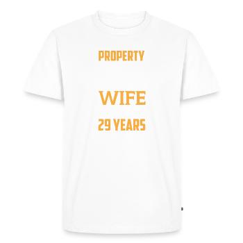 29 Years Married Velvet Wedding Gift - Men's Premium Organic T-Shirt - white - Front - Nico (187cm)