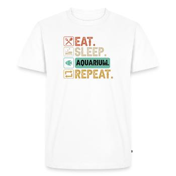 Aquariophile Aquarist Aquarium Poissons d’ornement - T-shirt Premium bio Homme - blanc - Devant - Nico (187cm)
