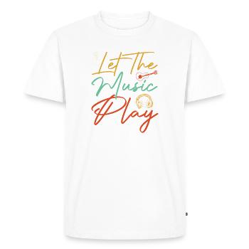 Guitariste Guitariste Guitariste Guitariste Musiciens Musique - T-shirt Premium bio Homme - blanc - Devant - Nico (187cm)