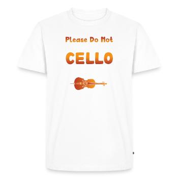 Violoncelle Instrument Orchestre École de musique classique - T-shirt Premium bio Homme - blanc - Devant - Nico (187cm)