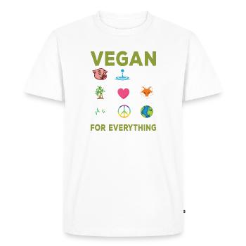 Plant-based Food Vegan Vegetables Healthy Climate Change - Men's Premium Organic T-Shirt - white - Front - Nico (187cm)