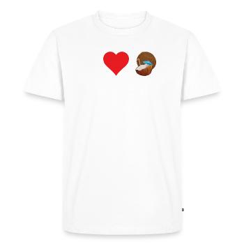 Noix de Eau de Feuilles de palmier Lait de - T-shirt Premium bio Homme - blanc - Devant - Nico (187cm)