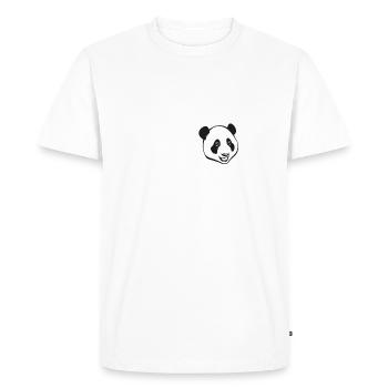 Panda Fur Cuddly Toy Heart Japan Asia China - Men's Premium Organic T-Shirt - white - Front - Nico (187cm)
