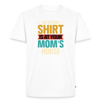 Drôle de maman Chemise disant maman dictons cadeau - T-shirt Premium bio Homme - blanc - Devant - Nico (187cm)