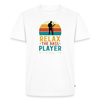 Guitariste Guitariste Guitariste Guitariste Musiciens Musique - T-shirt Premium bio Homme - blanc - Devant - Nico (187cm)