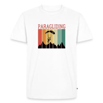 Parapente Parapente Parachute Parachute Para - T-shirt Premium bio Homme - blanc - Devant - Nico (187cm)