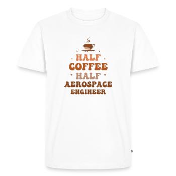 Ingénieur aérospatial Aérospatiale Air Astronaut Rocket - T-shirt Premium bio Homme - blanc - Devant - Nico (187cm)