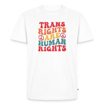 Androgyn Bisexual Gender Gay Trans Binary - Men's Premium Organic T-Shirt - white - Front - Nico (187cm)