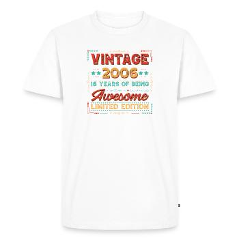 Birthday 2006 06 Vintage Retro Vintage Gift - Men's Premium Organic T-Shirt - white - Front - Nico (187cm)