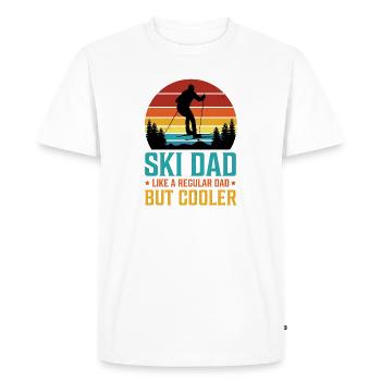 Ski Father Downhill Mountains Ski Sport Skis Skiing - Men's Premium Organic T-Shirt - white - Front - Nico (187cm)